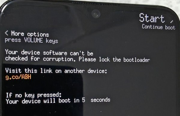 vivo U1 bootloader 解锁后的启动提示